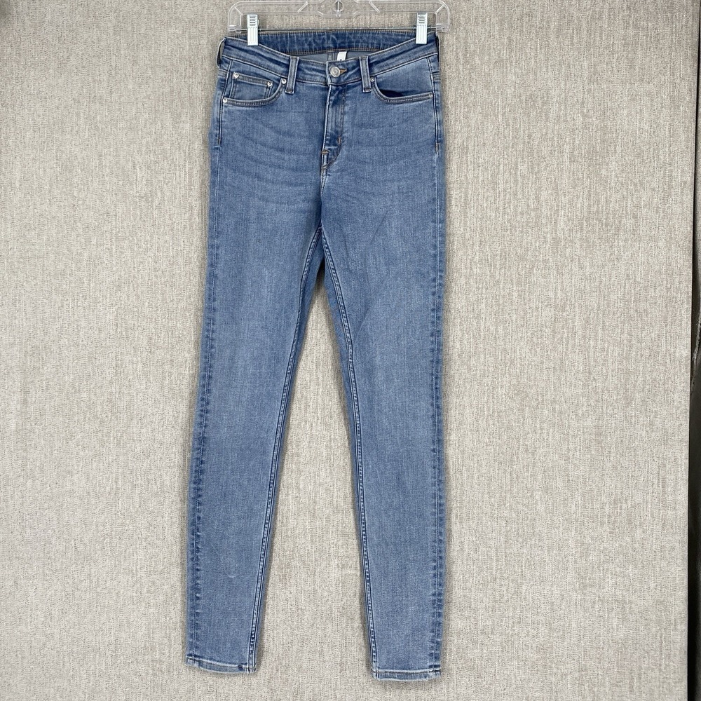 Weekday Jeans Womens 28x32 Blue Body Florida Skinny High Waisted Stretch Denim